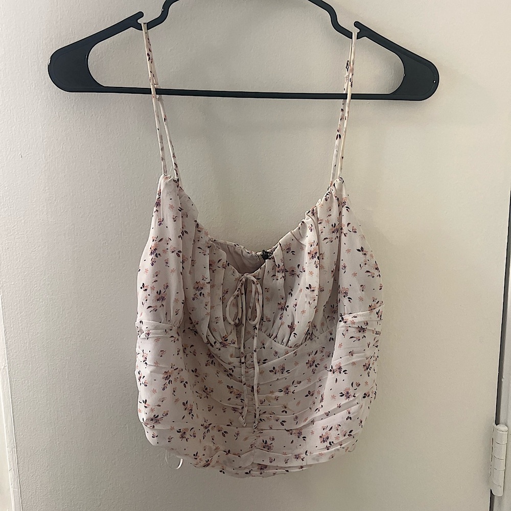 Floral Corset Style Crop Top